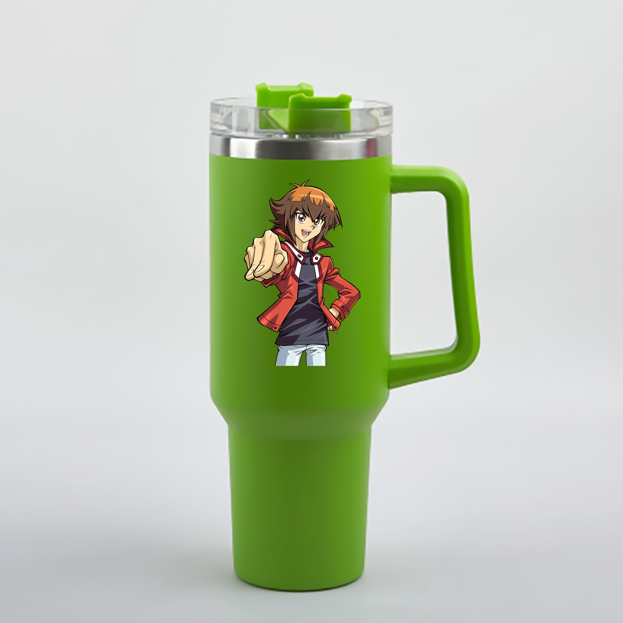 （画像用） 遊☆戯☆王 Yu-Gi-Oh! 1200mL車用タンブラー - クリスタルステッカー（プラスチックストロー付き）